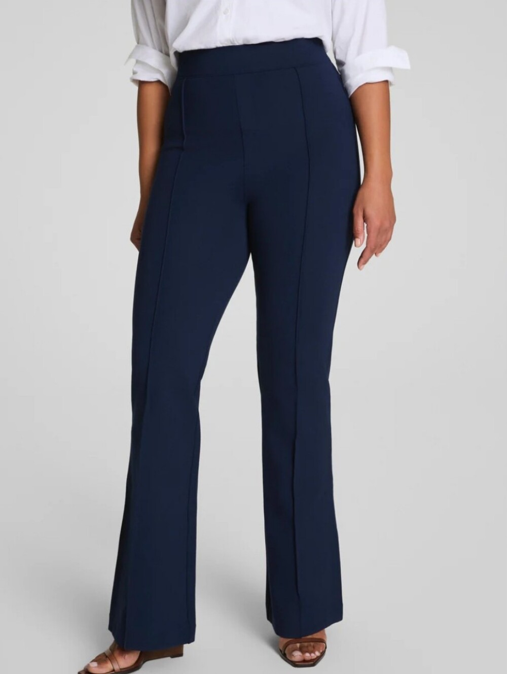 NWT SPANX Classic Navy High-Rise Flare Ponte Pants